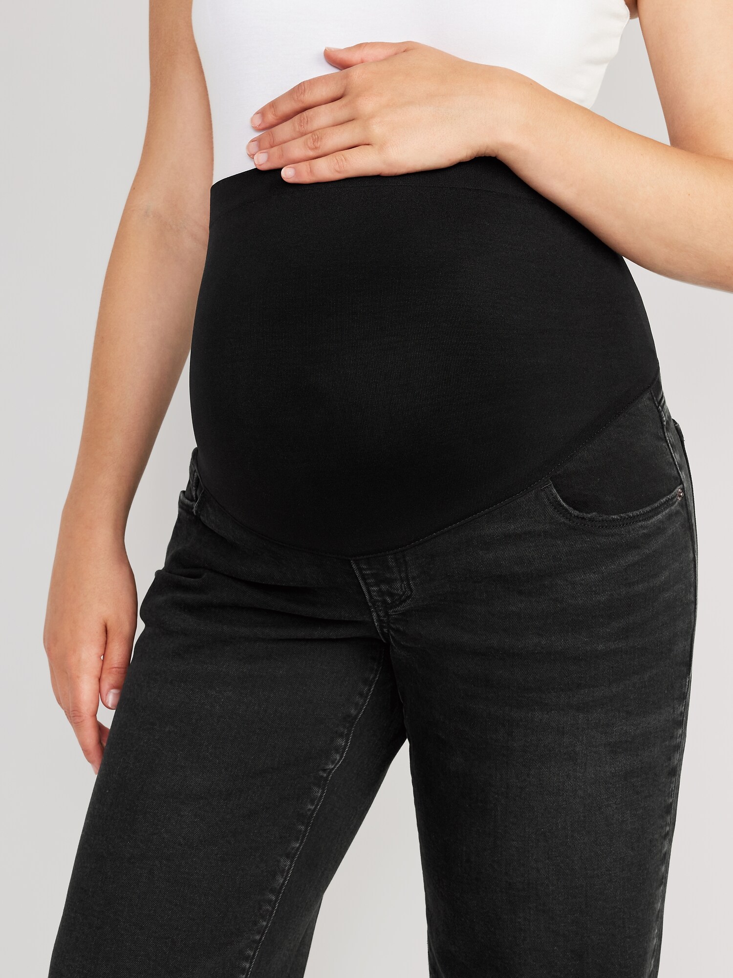 *New* Olive J Brand Jeans For A Pea In The Pod Collection Maternity Full  Panel Cargo Skinny Maternity Capris