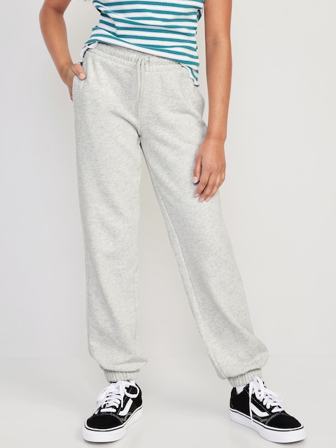 Cinched-Hem Jogger Sweatpants for Girls