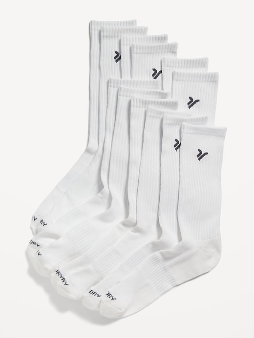 View large product image 1 of 1. Go-Dry Gender-Neutral Performance Crew Socks 6-Pack for Adults