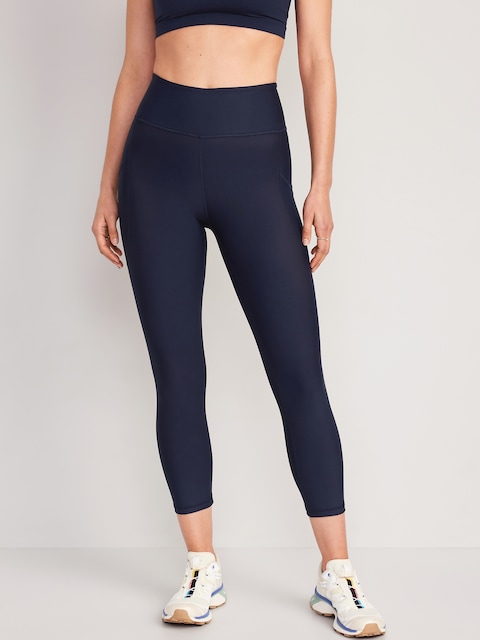 Legging PowerSoft à taille haute longueur 3/4 - Dans La Marine