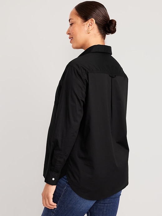 Image number 2 showing, Maternity Boyfriend Popover Shirt