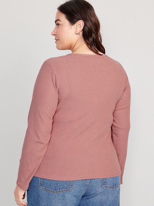 Plush Long-Sleeve Crew-Neck T-Shirt