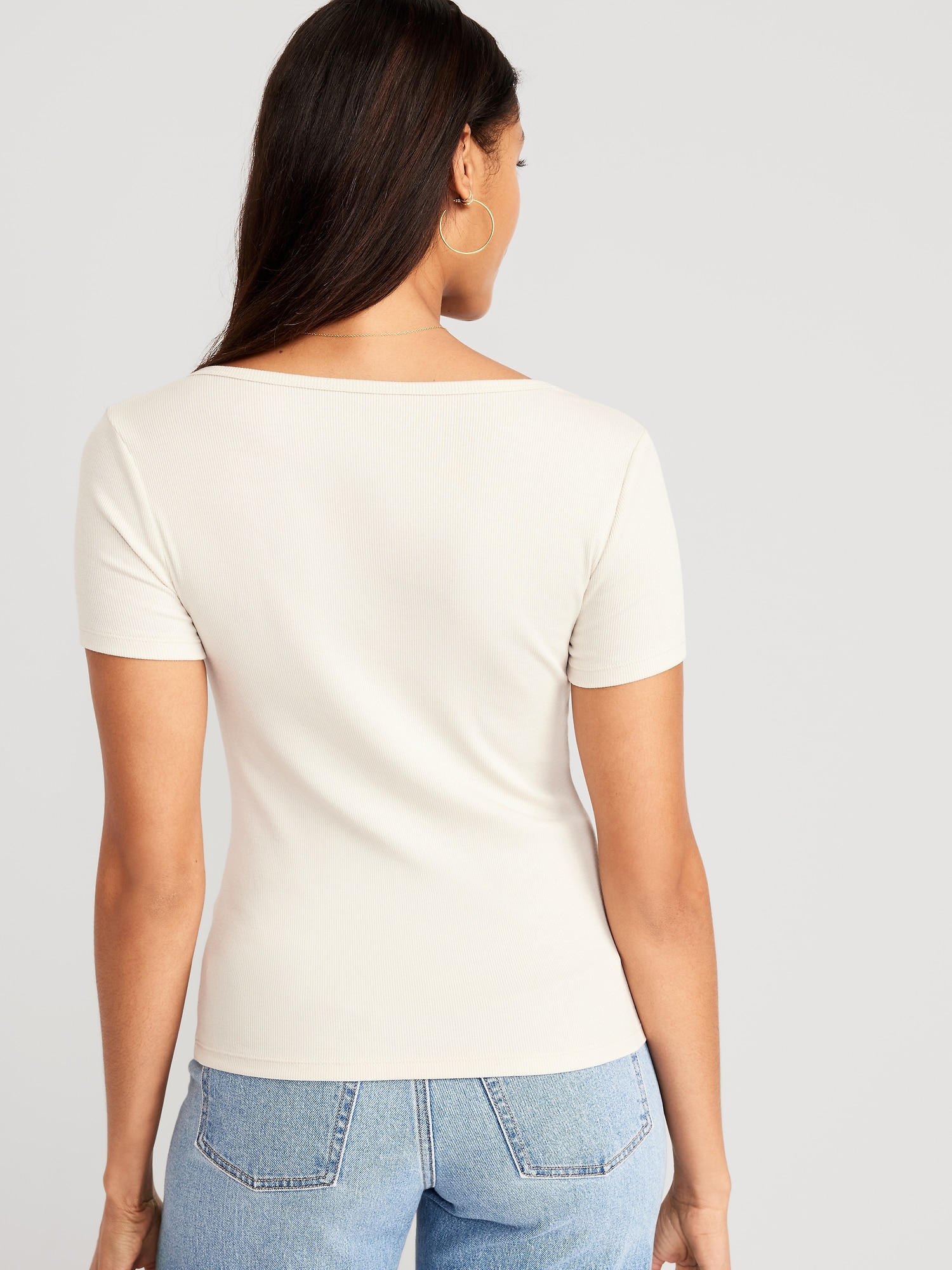 Fitted Rib-Knit T-Shirt | Old Navy