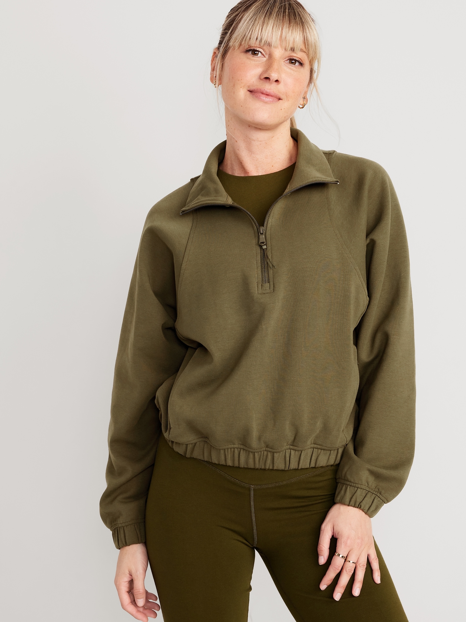 Dynamic Fleece Oversized 1/2-Zip Sweatshirt for Women | Old Navy