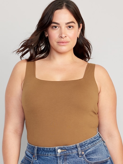 Image number 7 showing, Square-Neck Tank Top Bodysuit