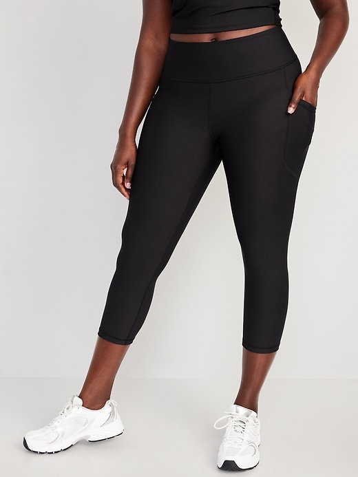 Image number 5 showing, High-Waisted PowerSoft Crop Pocket Leggings