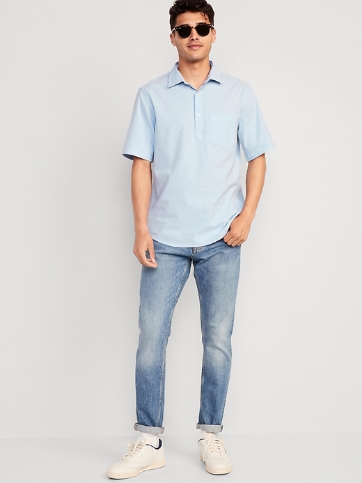 Image number 3 showing, Everyday Built-In Flex Henley Oxford Shirt