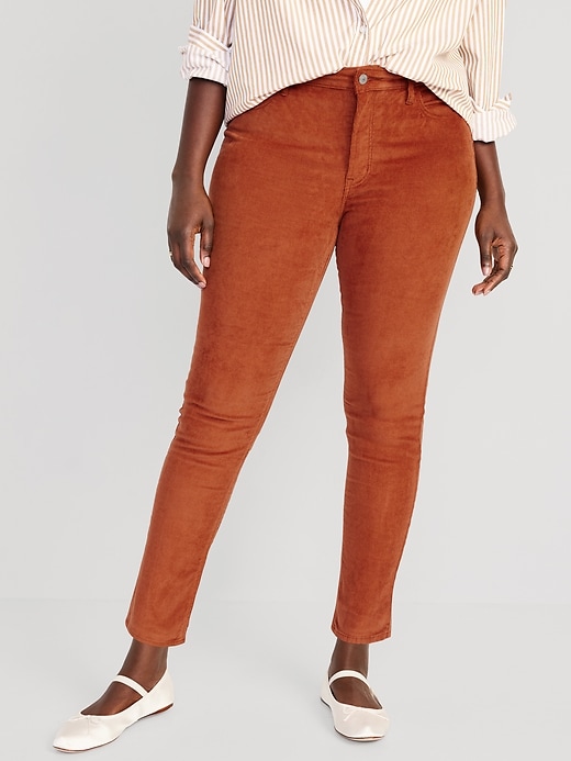 Image number 5 showing, High-Waisted Rockstar Super-Skinny Corduroy Pants