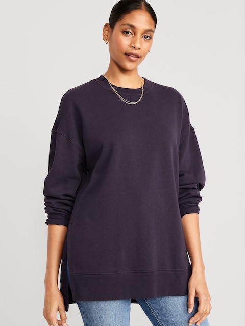 Oversized Boyfriend Tunic Sweatshirt