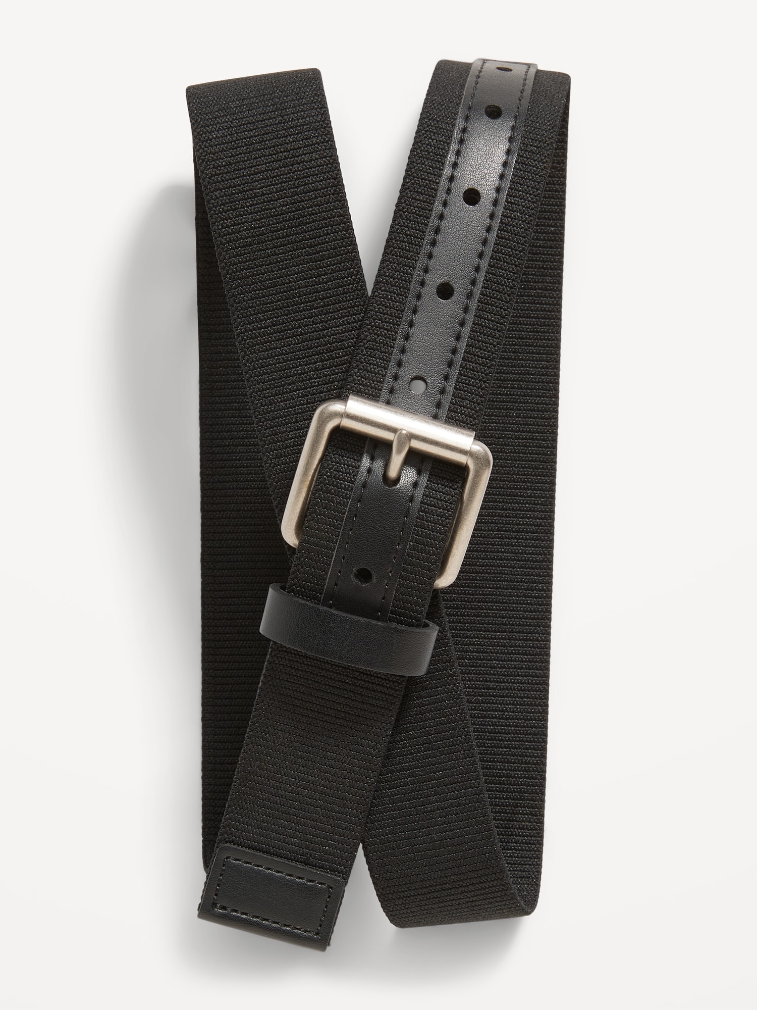 Mixed-Material Belt for Men