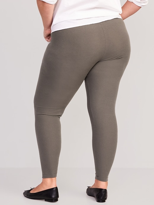 Image number 8 showing, High Waisted Rib-Knit Leggings for Women