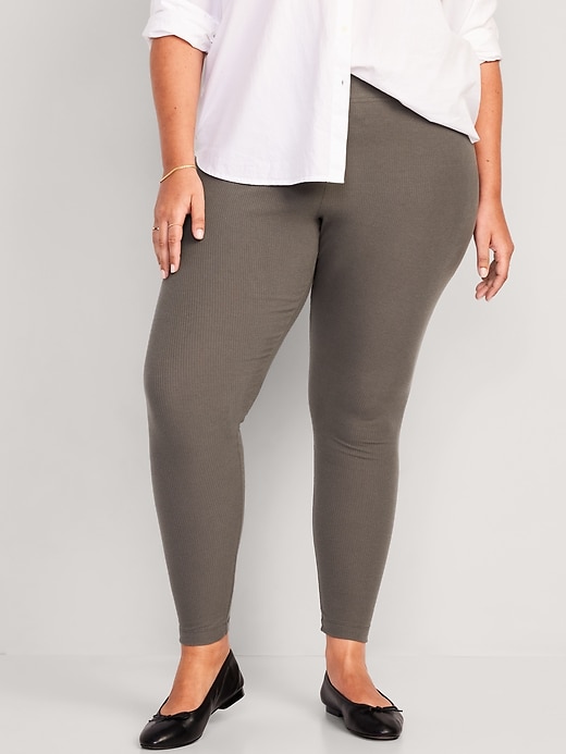 Image number 7 showing, High Waisted Rib-Knit Leggings for Women