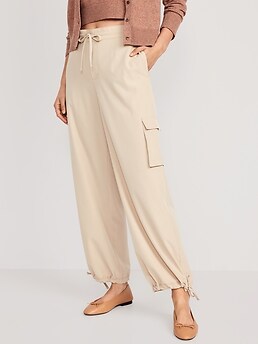 High-Waisted StretchTech Wide-Leg Cargo Pants | Old Navy