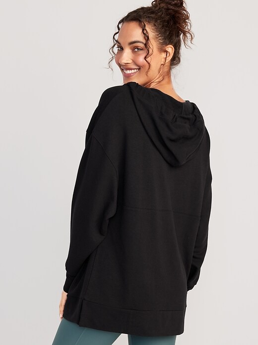 Oversized Live-In French-Terry Tunic Hoodie for Women | Old Navy