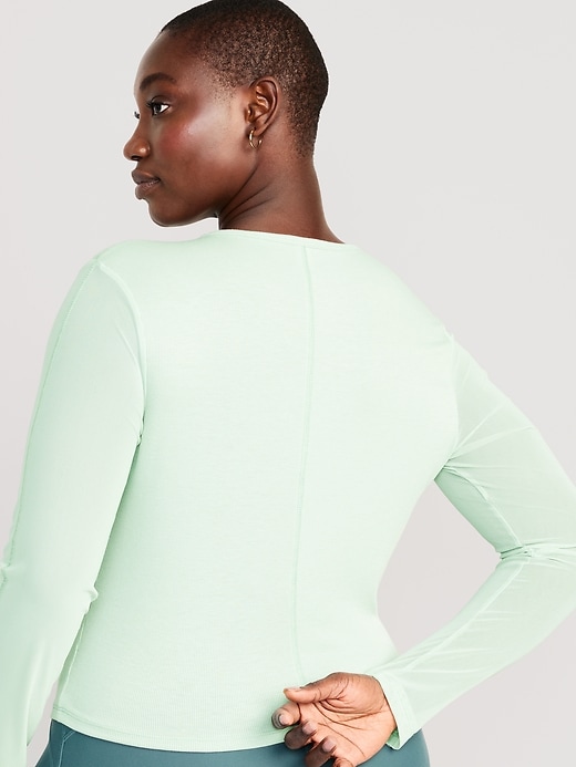 Image number 6 showing, UltraLite Mesh-Sleeve Crop Top