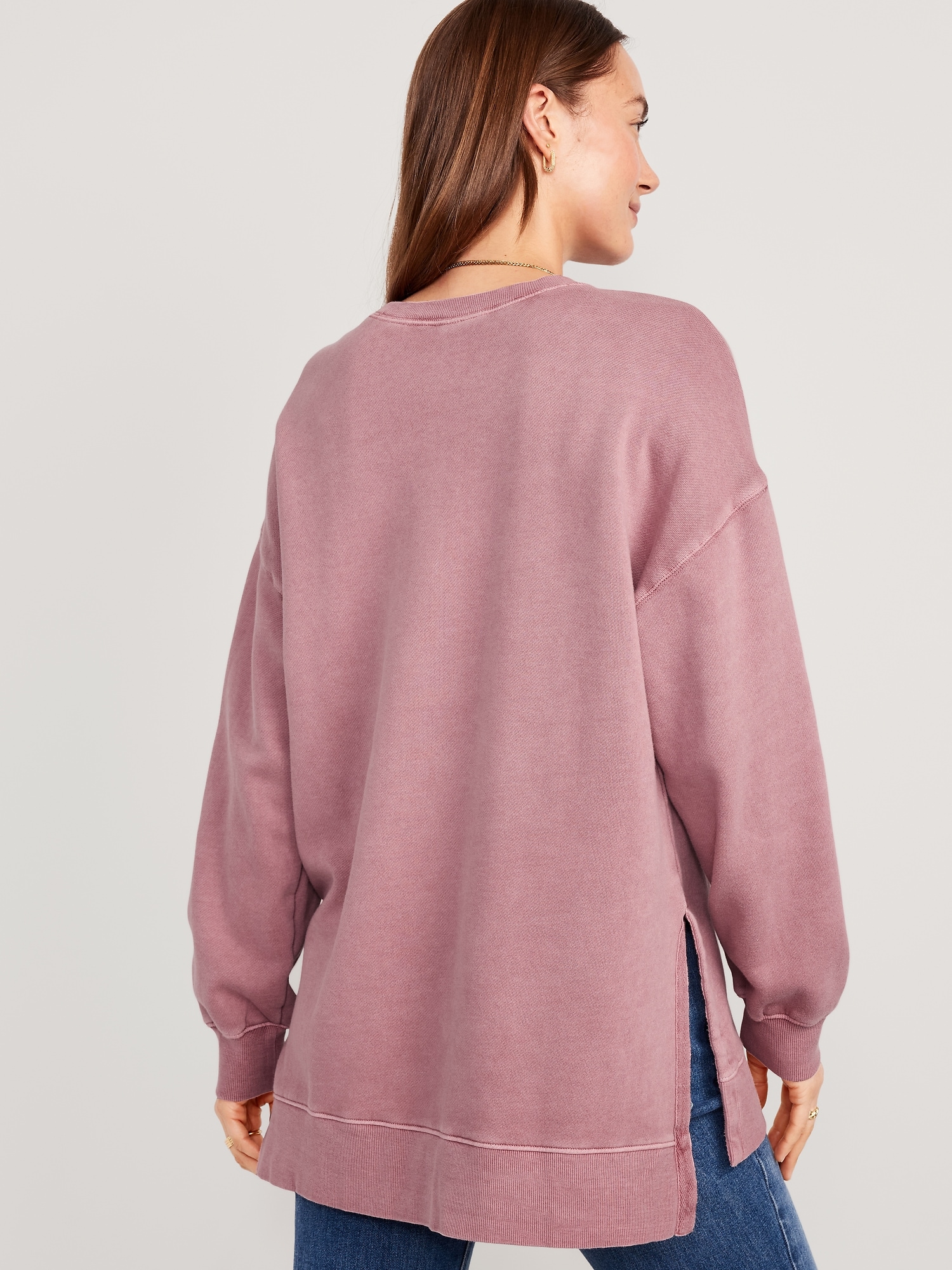 Odsufo Long Sleeve Sweatshirt for Women,Over Sized Pullover Tunic