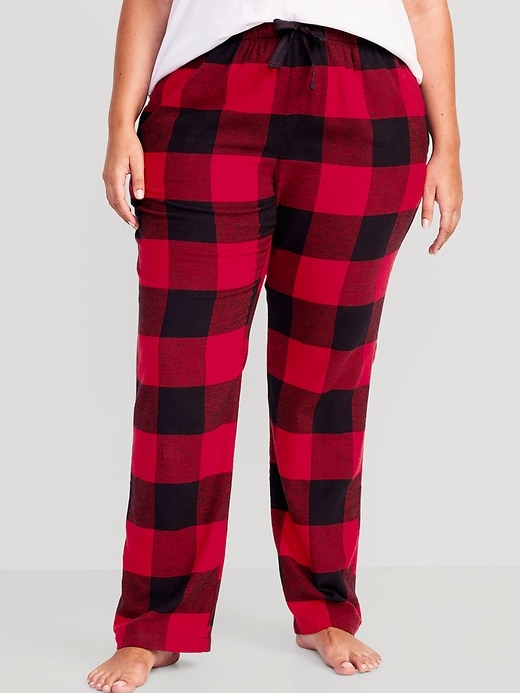 Mid-Rise Flannel Pajama Pants