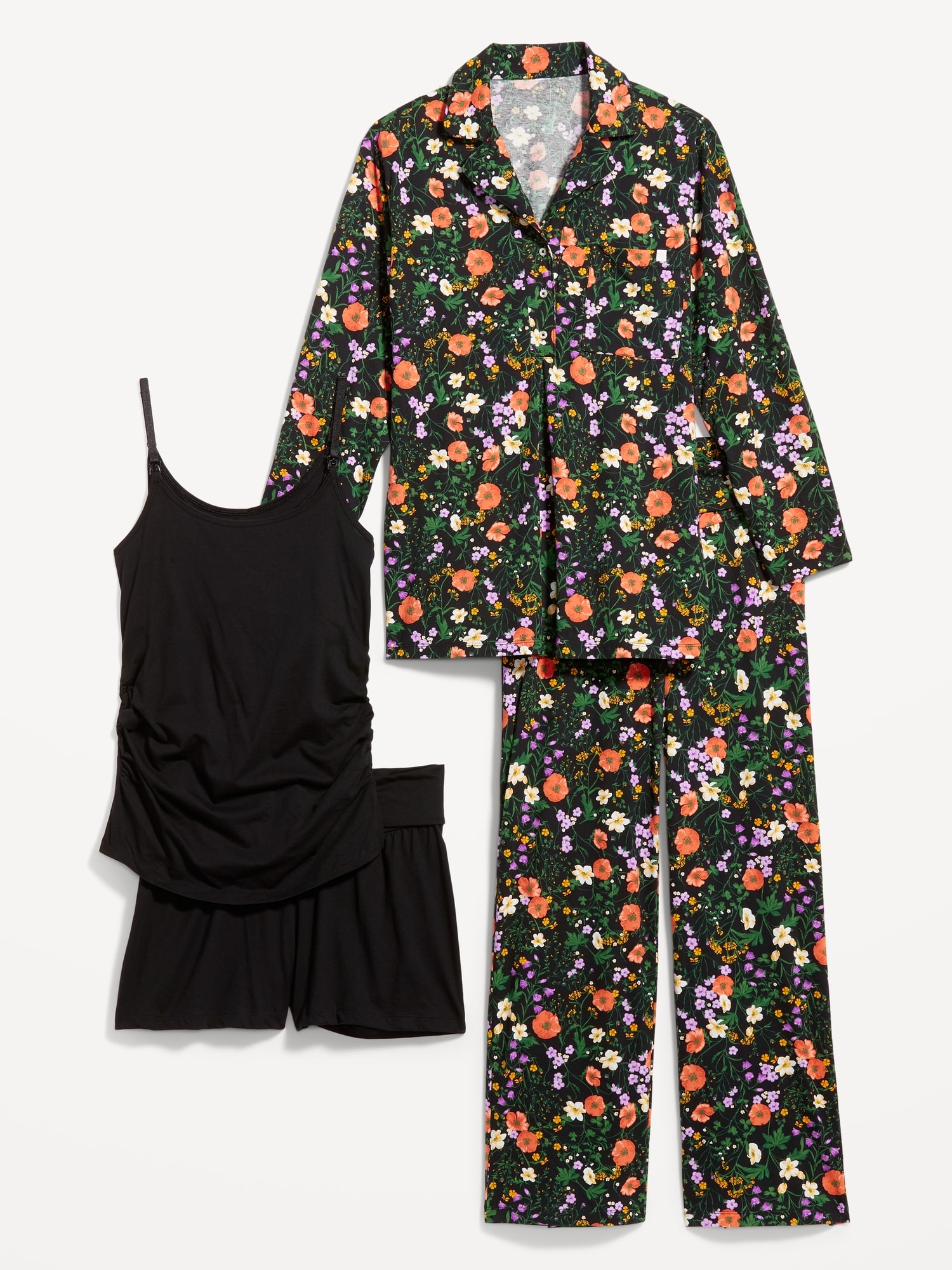 Buy Floral Print 2-Piece Maternity Nightwear Set