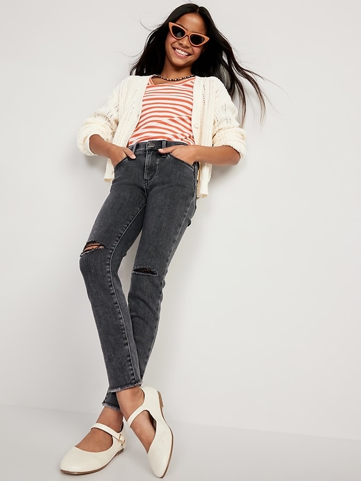 Image number 3 showing, High-Waisted Rockstar 360° Stretch Ripped Jeggings for Girls
