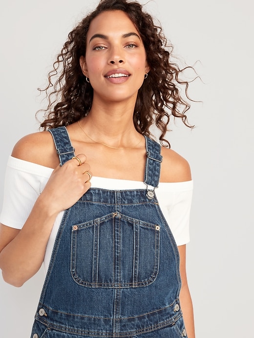 Image number 3 showing, Slouchy Straight Jean Overalls