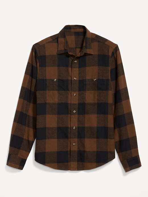 L'image numéro 4 présente Chemise en flanelle à double brossage pour Homme