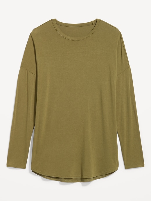 Image number 4 showing, Luxe Long-Sleeve Tunic T-Shirt