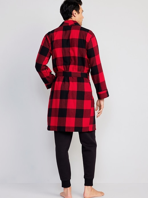 Image number 2 showing, Matching Plaid Flannel Robe