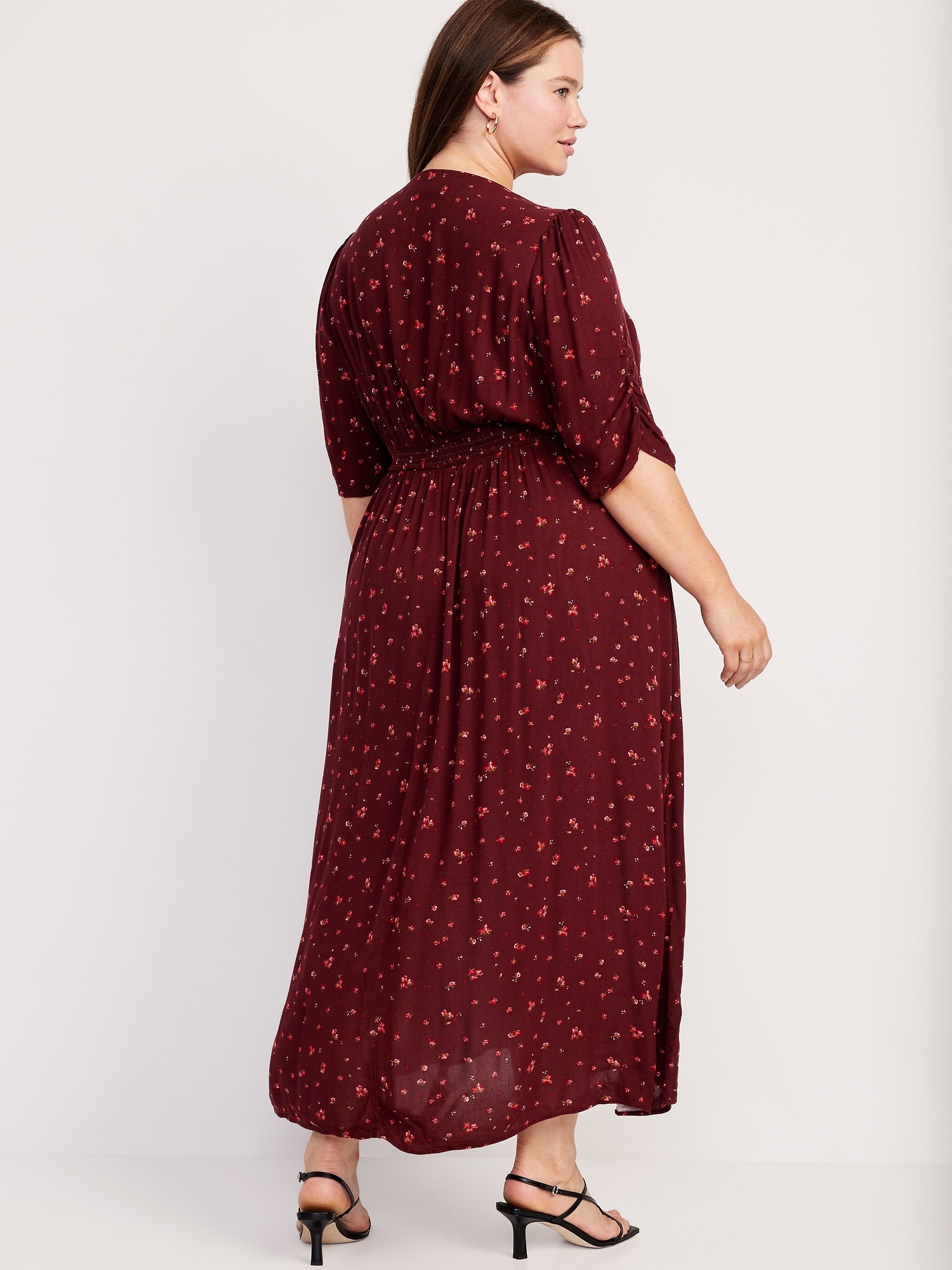 Old navy sale maroon floral dress