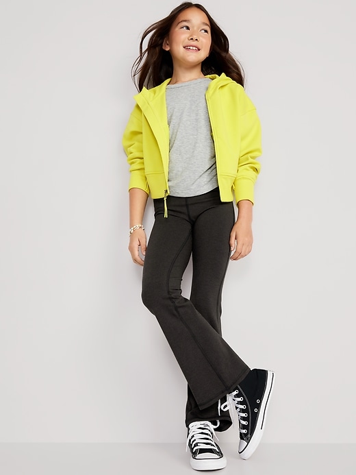 L'image numéro 3 présente Legging PowerChill jambe évasée à taille haute croisée pour Fille