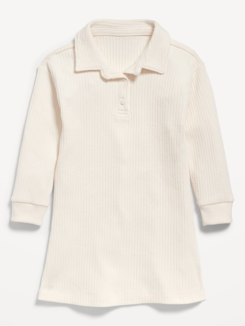 Robe en tricot côtelé à manches longues pour Toute-petite fille