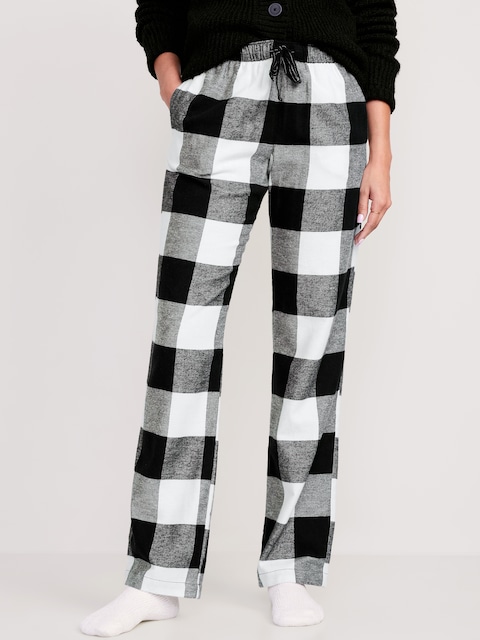 Mid-Rise Flannel Pajama Pants