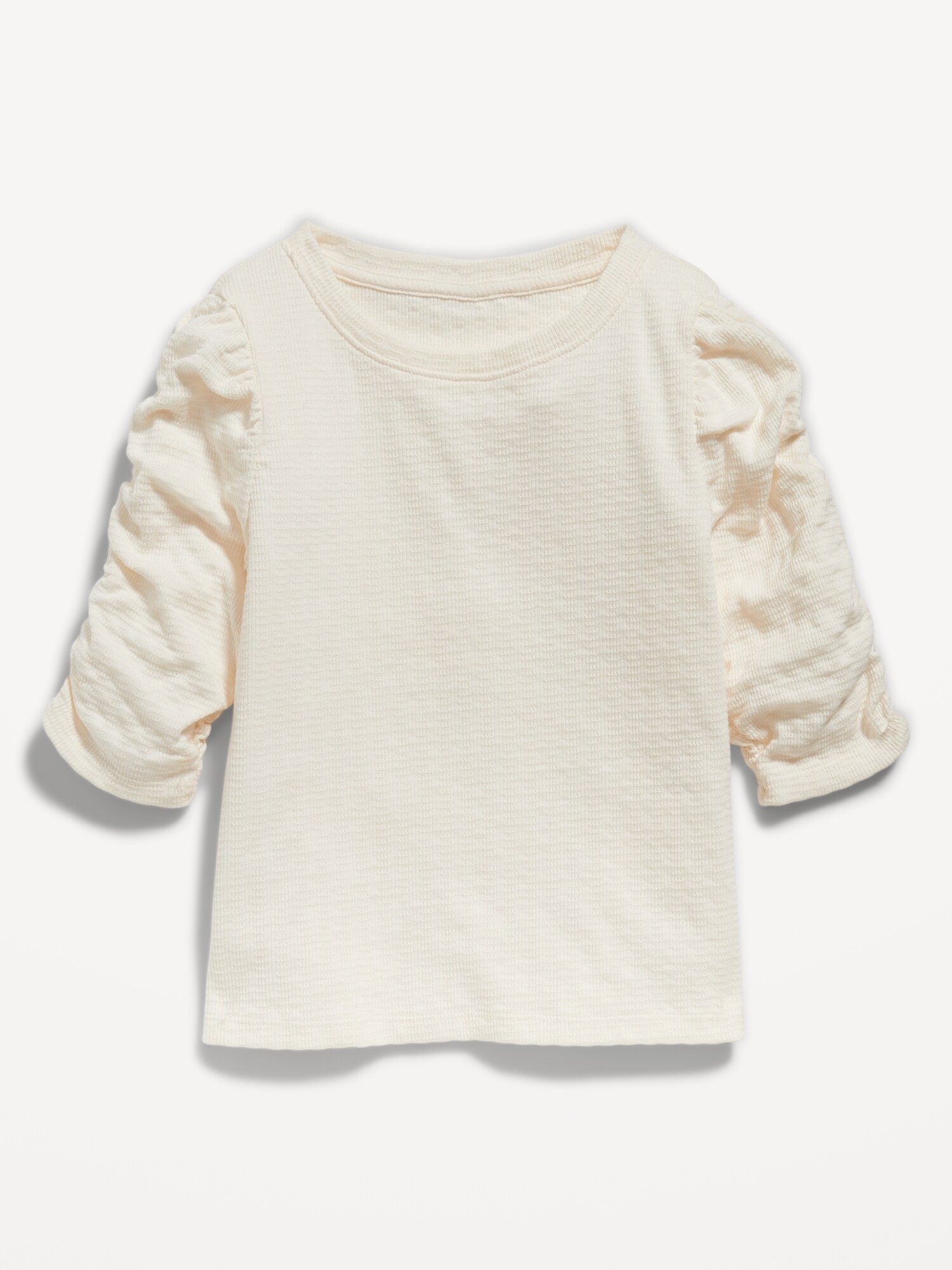 Haut Femme Madewell Manches Froncées Côtelé Couleur Crème Cassé - Taille S, Neuf Avec étiquette