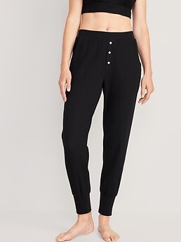 High-Waisted Waffle-Knit Pajama Jogger Pants | Old Navy