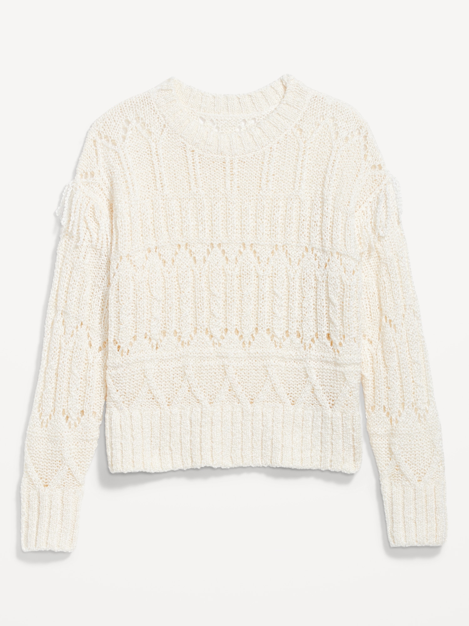 Textured Fringe Pullover Sweater for Women Old Navy