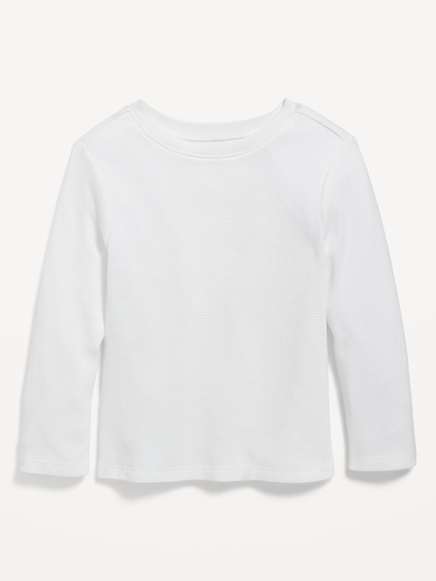 T-shirt unisexe à manches longues en tricot isotherme pour Tout-petit
