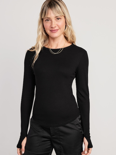 UltraLite Fitted Rib-Knit Top