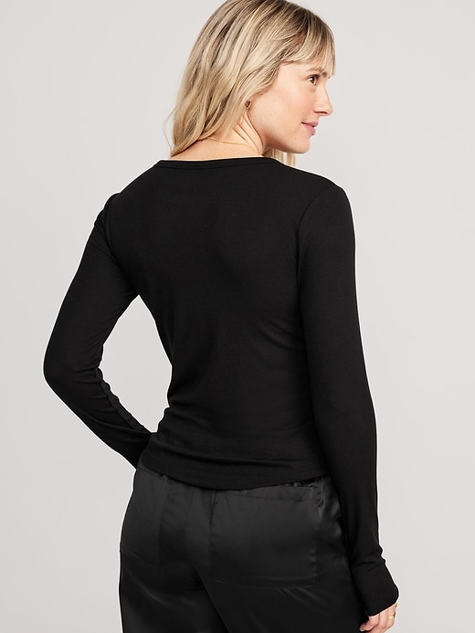 Image number 2 showing, UltraLite Fitted Rib-Knit Top