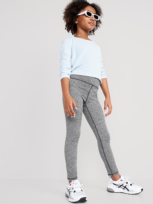 Image number 3 showing, High-Waisted PowerPress 7/8-Length Leggings for Girls
