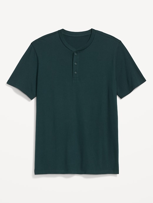 Image number 4 showing, Soft-Washed Short-Sleeve Henley T-Shirt