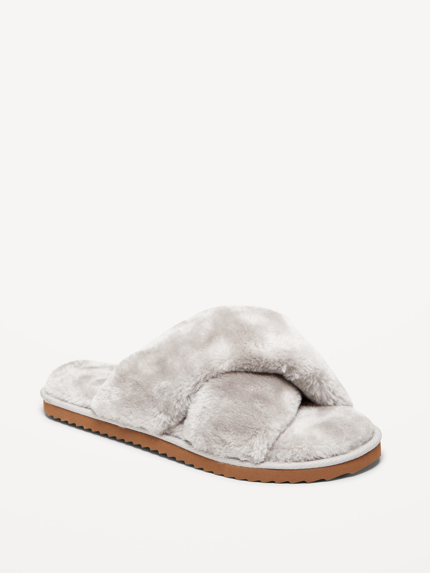 Fluffy sale slides slippers