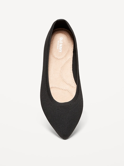 Image number 8 showing, Soft-Knit Pointed-Toe Ballet Flats