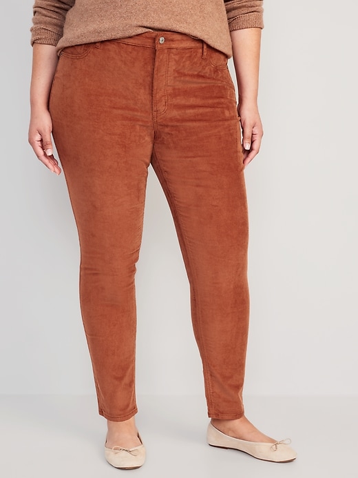 Image number 7 showing, High-Waisted Rockstar Super-Skinny Corduroy Pants