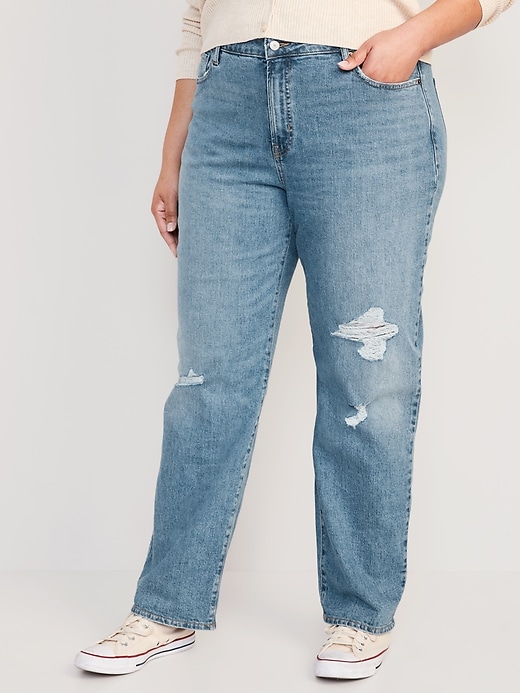 Image number 7 showing, High-Waisted OG Loose Cotton-Hemp Blend Jeans