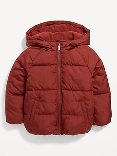 Water-Resistant Hooded Puffer Jacket for Toddler
