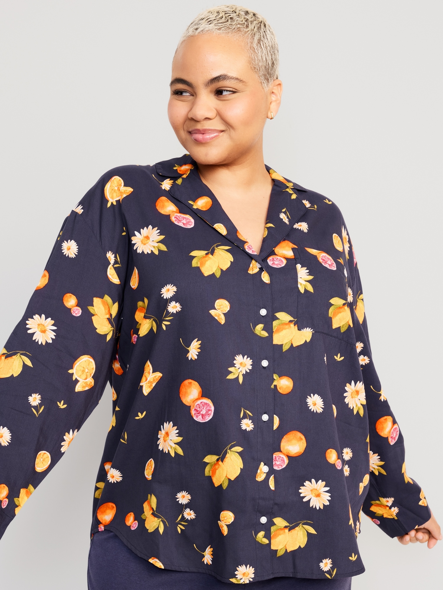 Button down pajama discount shirt