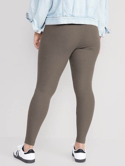 Image number 6 showing, High Waisted Rib-Knit Leggings for Women