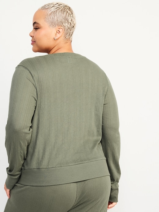 L'image numéro 8 présente Haut de pyjama en tricot pointelle