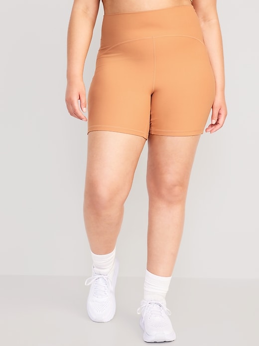 Image number 7 showing, Extra High-Waisted PowerLite Lycra® ADAPTIV Biker Shorts -- 6-inch inseam