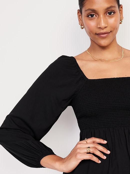 Image number 3 showing, Fit & Flare Long-Sleeve Mini Dress