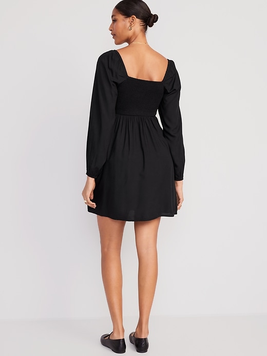 U-WEAR-4-U Ladies Marks & Spencer Long Sleeve Waist Seam FIT and Flare Mini  Dress M&S Collection Petite REG (6 REG, Black) : : Fashion
